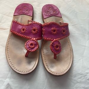 Jack Rogers sandals. Pink and orange. 9M. Excellent condition.